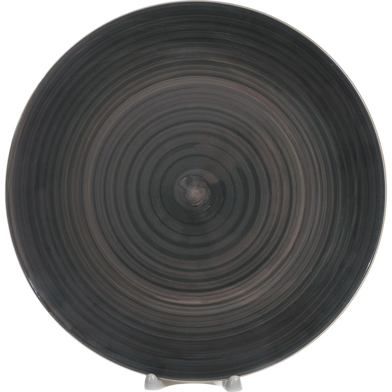 Изображение товара Тарелка обеденная Elrington Аэрограф Серебро керамика 27 см тёмно-серая (6 штук в упаковке)