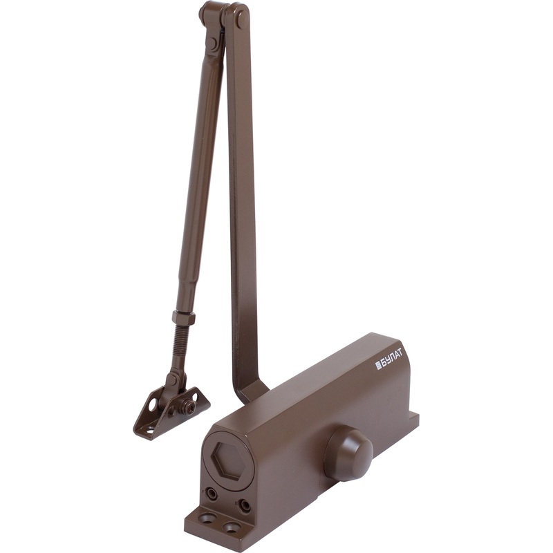 Изображение товара Доводчик дверной Булат 14928 до 160 кг коричневый регулируемый