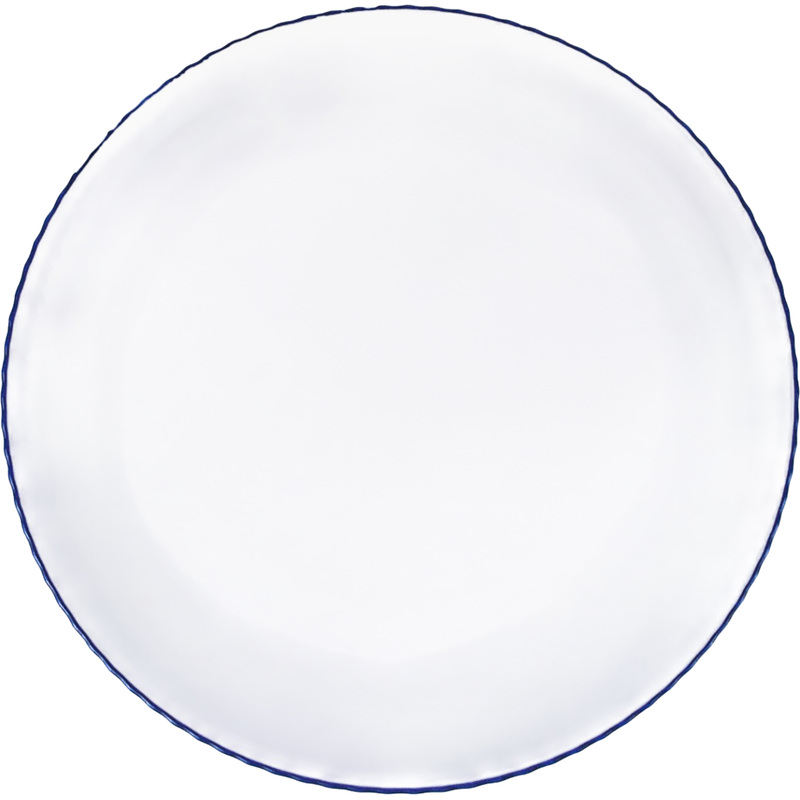 Изображение товара Тарелка десертная Olaff Sofy Nany стеклокерамика 17,5 см белая/синяя