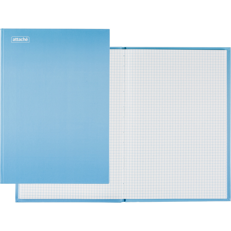 Изображение товара Книга учета 96 листов А4 в клетку на сшивке блок офсет Attache Bright Сolours (обложка - картон, цвет голубой)