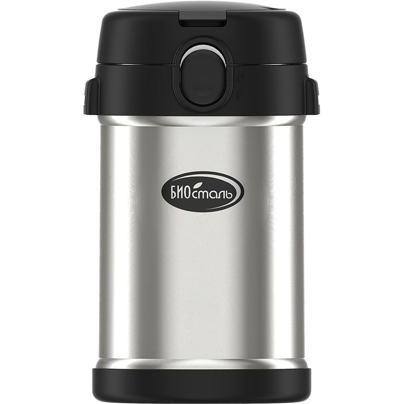 Изображение товара Термос ланч-бокс для еды с широким горлом Biostal 2100 мл металлик (3 контейнера)