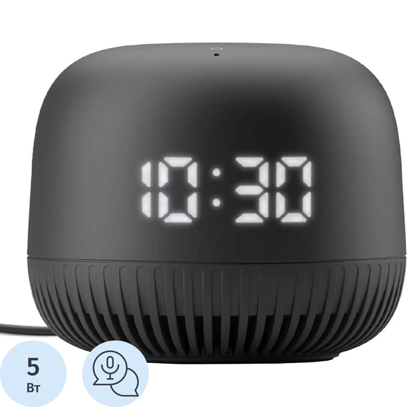 Изображение товара Умная колонка VK Капсула Нео чёрная с подсветкой голосовой помощник Маруся