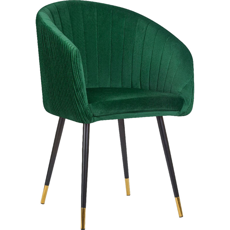Изображение товара Кресло обеденное Dobrin Mary зелёный (велюр, металл)