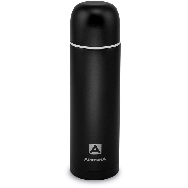 Изображение товара Термос Арктика 1 л черный с кружками 180 мл и 300 мл - надежный термос для напитков