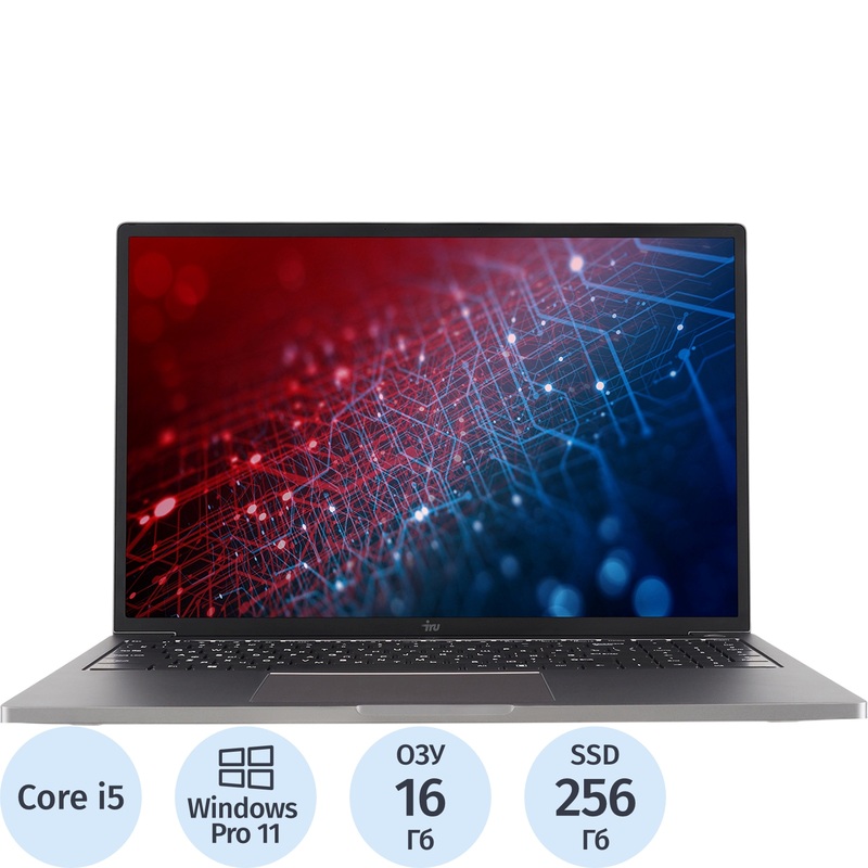 Изображение товара Ноутбук iRU Strato 16ALMR 16" серый Intel Core i5 12450H/16 ГБ/SSD 256 ГБ (2142315) Изображение товара Ноутбук iRU Strato 16ALMR 16" серый Intel Core i5 12450H/16 ГБ/SSD 256 ГБ (2142315)