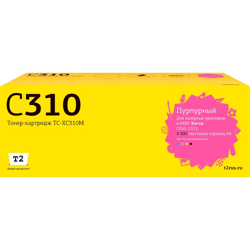 Изображение товара Картридж лазерный T2 TC-XC310M 006R04370 для Xerox пурпурный совместимый
