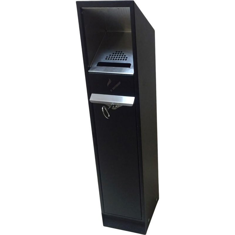 Изображение товара Урна-пепельница уличная Норд 15 л хромированная сталь (100x25x25 см)