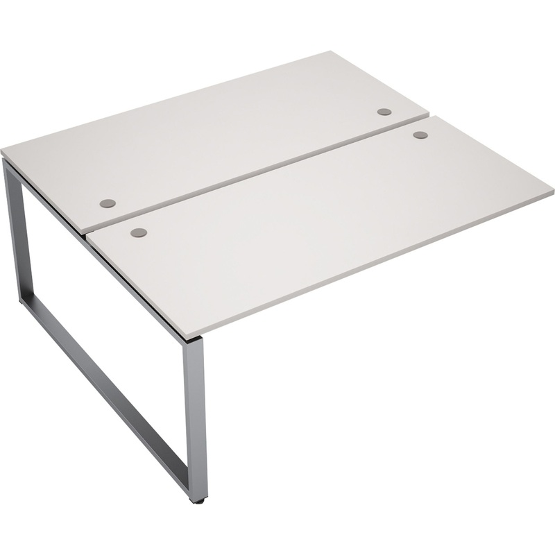 Изображение товара Стол приставной Avance 6МБК-О.6269 двухместный белый алюминий матовый
