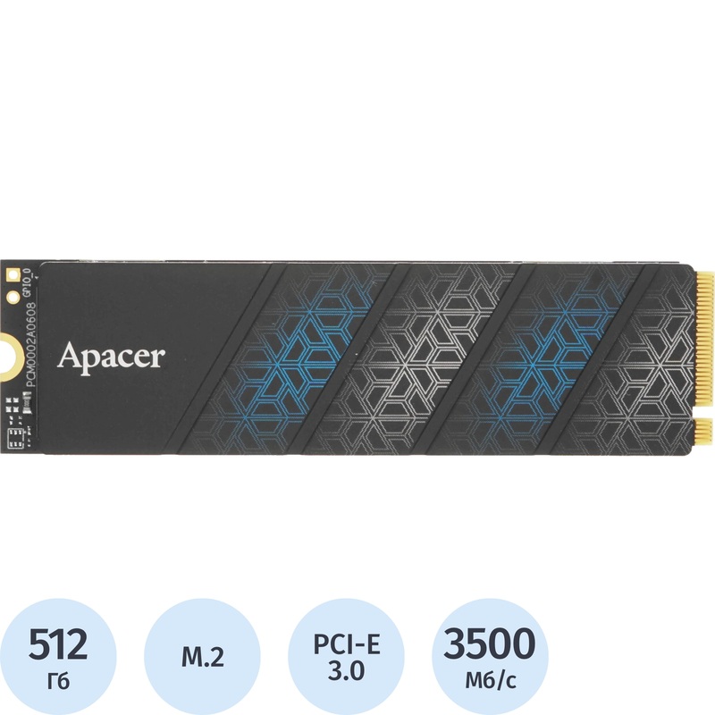 Изображение товара SSD накопитель Apacer AS2280P4U 512 ГБ (AP512GAS2280P4UPRO-1)