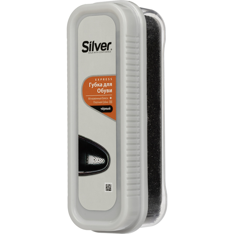 Изображение товара Губка для обуви Silver черная для гладкой кожи