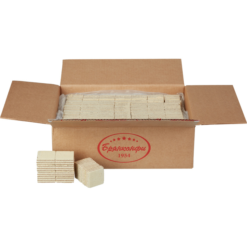 Изображение товара Вафли Брянконфи Полосатые с шоколадно-молочной начинкой 4 кг