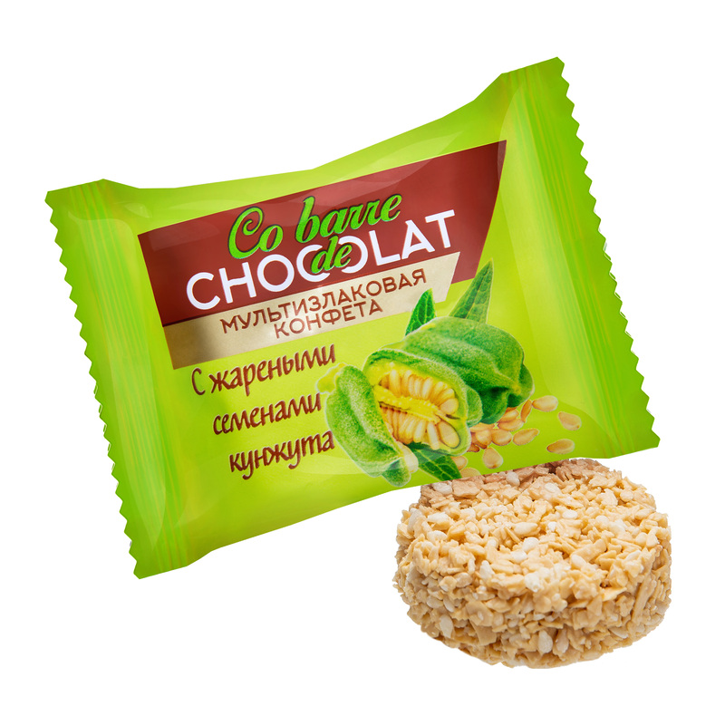 Изображение товара Конфеты Co barre de Chocolat мультизлаковые с кунжутом и белой глазурью 1 кг Россия