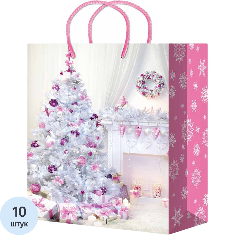 Изображение товара Пакет подарочный Мегамаг 56x41x24 см 10 штук для Нового года