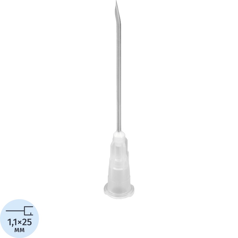 Изображение товара Игла Губера инъекционная прямая 19G 1,1 x 25 мм 10 штук