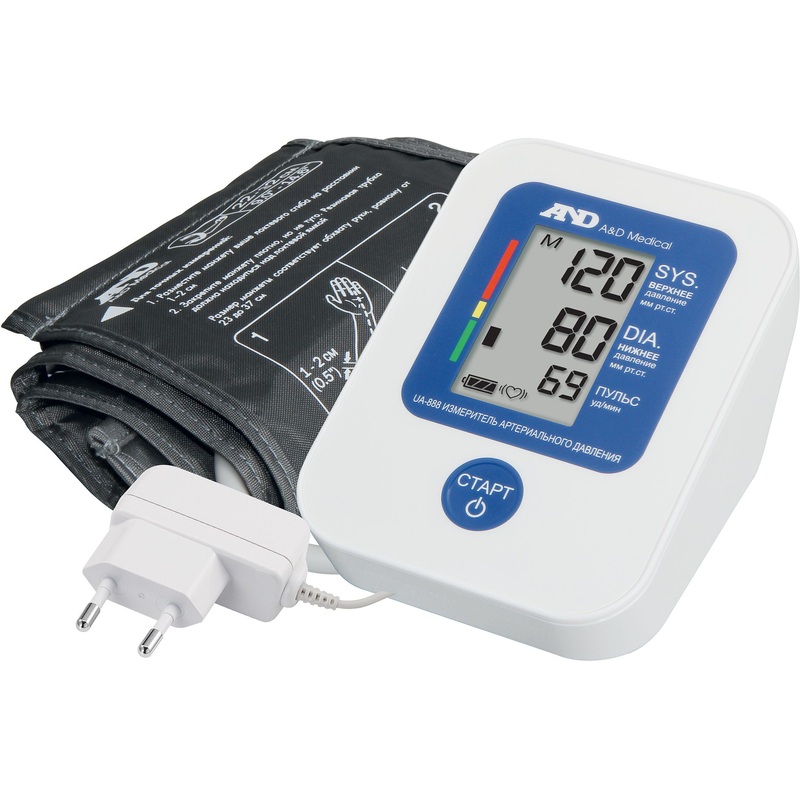 Изображение товара Автоматический тонометр A&D UA-888AC с адаптером и памятью