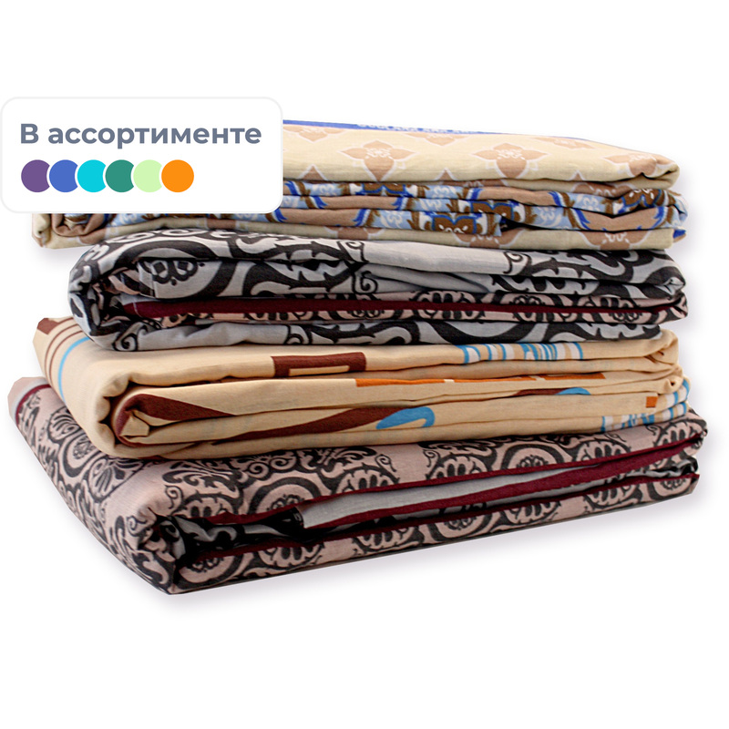 Изображение товара Постельное белье из бязи 1.5-спальное на простыне наволочке и пододеяльнике Россия