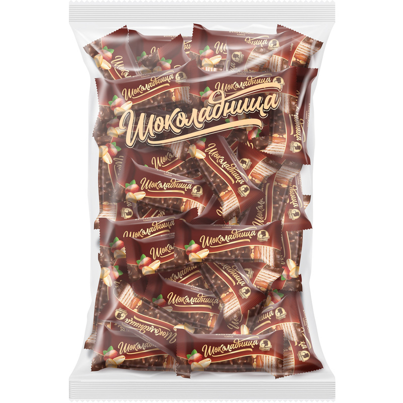 Изображение товара Конфеты вафельные Шоколадница с карамелью и арахисом 1 кг