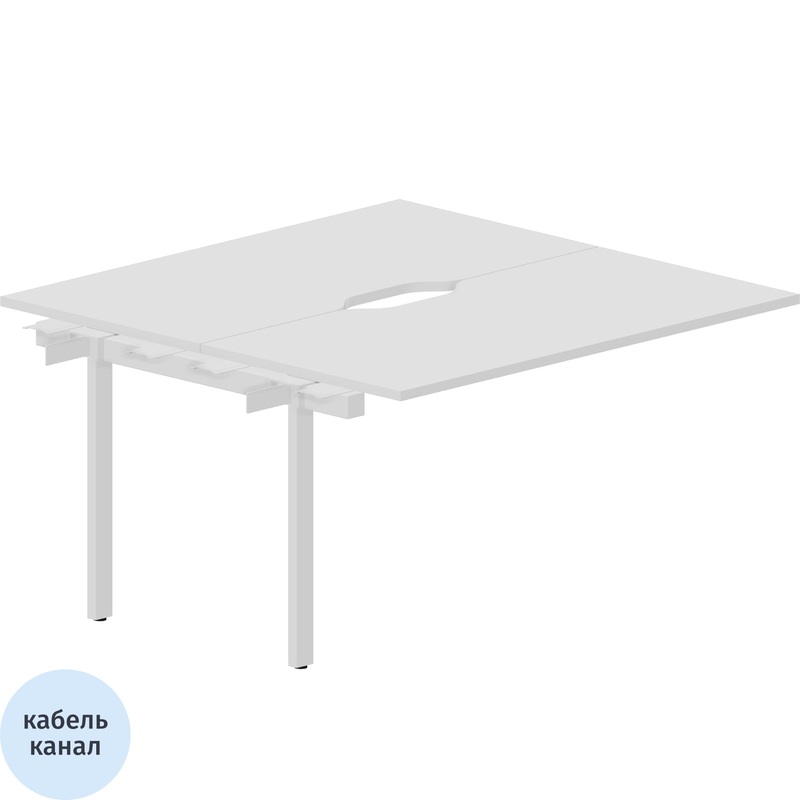 Изображение товара Офисный стол прямой Arena UNN2TPV147BLBL белый 1380x1366 мм