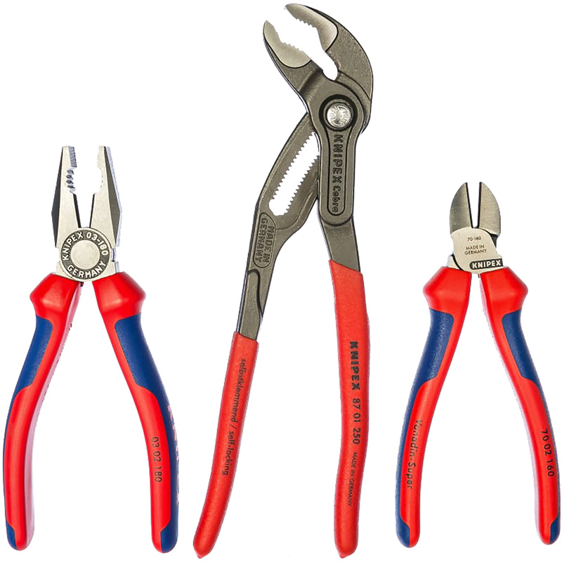 Изображение товара Набор губцевого инструмента Knipex 3 предмета из хромованадиевой стали
