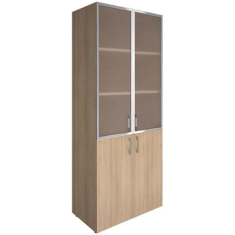 Изображение товара Шкаф для документов Yalta со стеклом (акация лорка, 800х450х1987 мм)