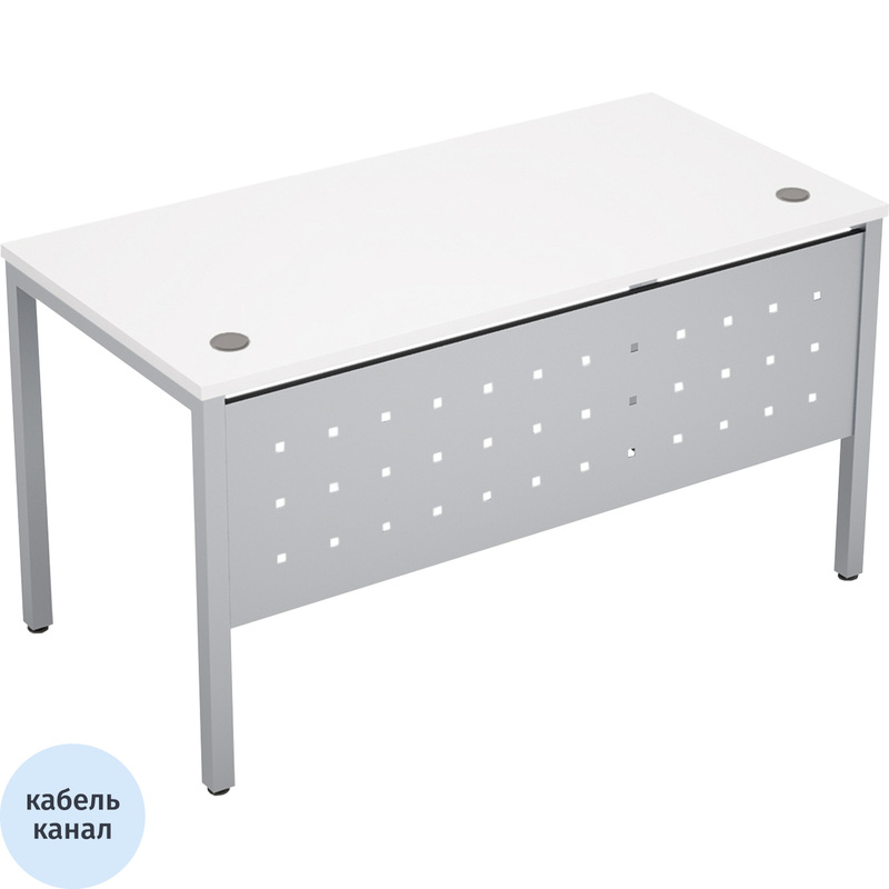 Изображение товара Стол офисный прямой Avance 6МК.068 белый алюминий матовый 1200х600х750мм
