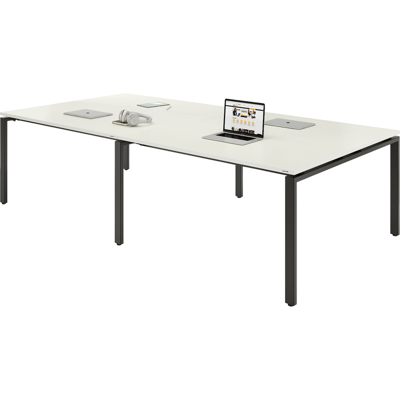 Изображение товара Элемент бенч-системы Zamm Формат 11516 белый премиум/чёрный 2800x1400x745 мм