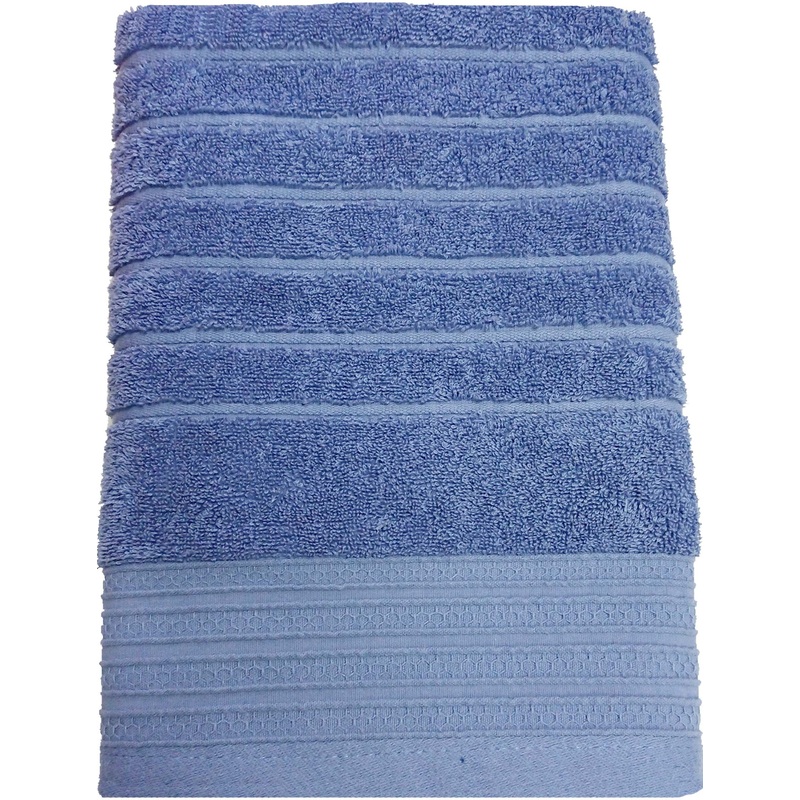 Изображение товара Полотенце махровое Страйп 70х130 см голубое для дома