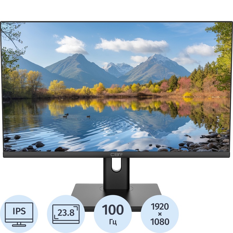 Изображение товара Монитор 23.8 CBR MD-2401 с IPS, HDMI, Displayport, 100 Гц, Full HD, черный