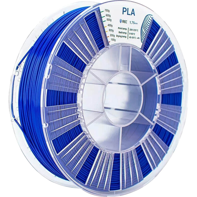 Изображение товара Пластик PLA для 3D-принтера Rec синий матовый 1.75 мм 0.75 кг