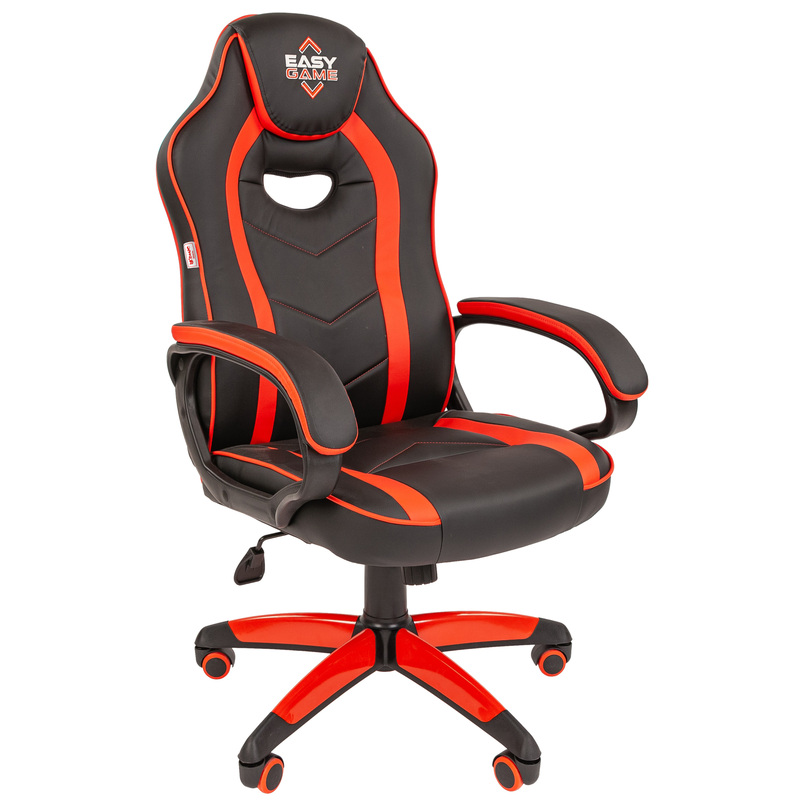Изображение товара Игровое кресло Easy Game 687TPU красное чёрное офисное эргономичное