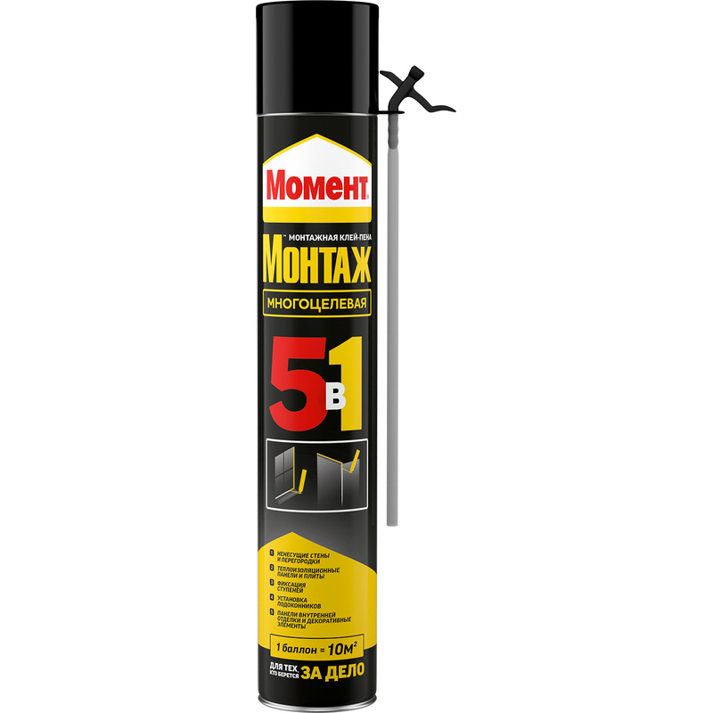 Изображение товара Пена монтажная Момент Монтаж бытовая всесезонная 750 мл