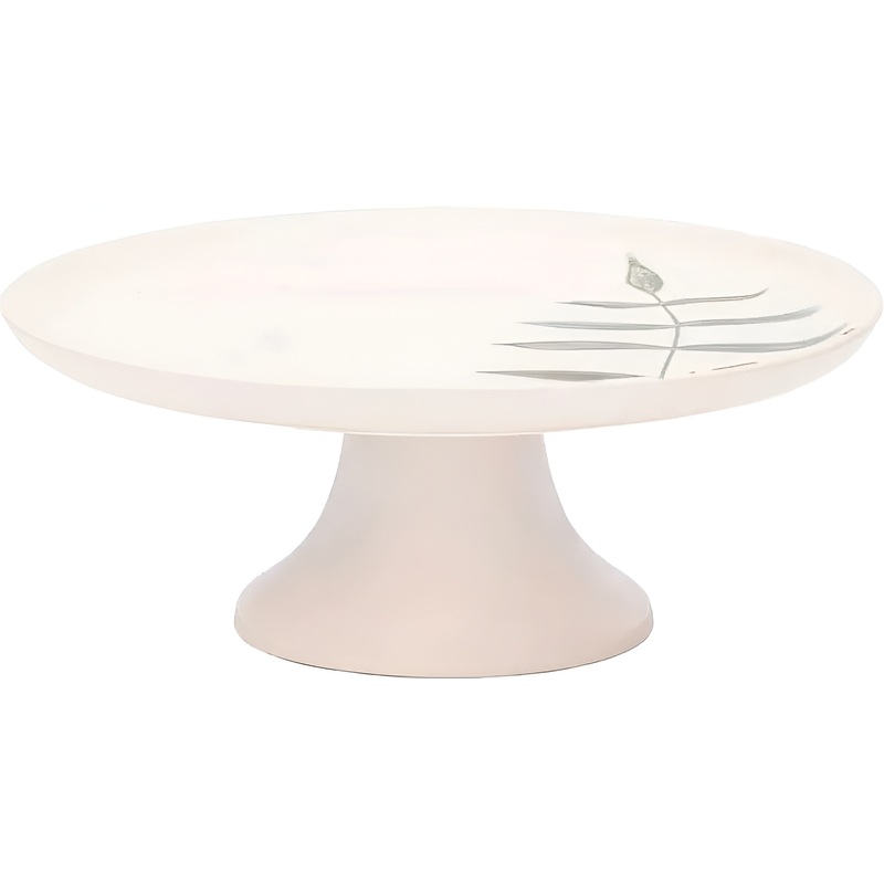 Изображение товара Подставка для торта Oxford AO09-1C01 диаметр 260 мм керамическая белая