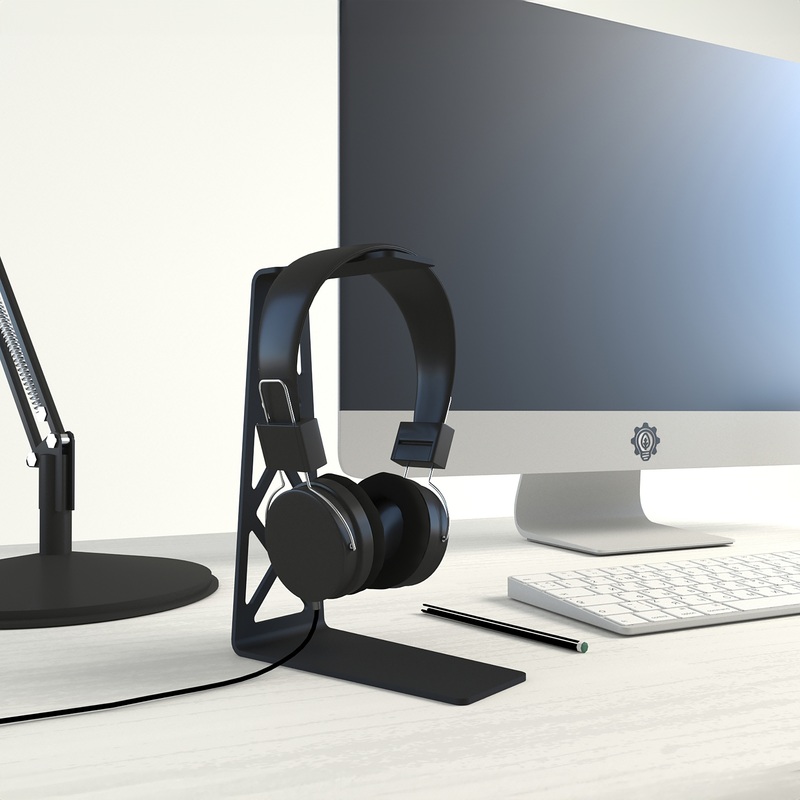 Изображение товара Подставка для наушников Embodiment черная настольная (EMB-HP-S-B)