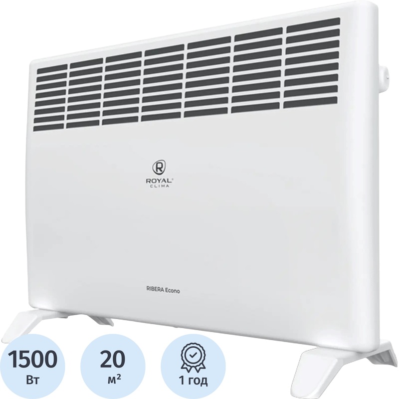 Изображение товара Конвектор Royal Clima REC-RE1500M белый 1500 Вт напольный механический терморегулятор
