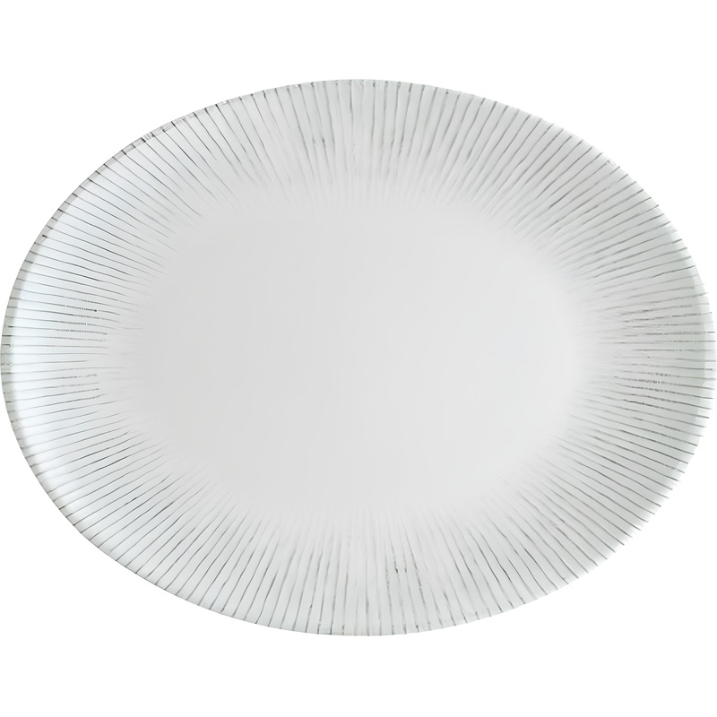 Изображение товара Блюдо для подачи фарфоровое Bonna Ирис Серый 36x28 см