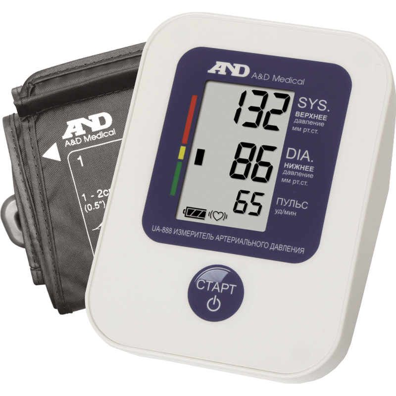 Изображение товара Автоматический цифровой тонометр AND UA-888Е с функциями памяти и индикатором ВОЗ