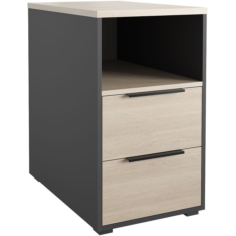 Изображение товара Тумба приставная K-Loft из ЛДСП дуб скандинавский и графит 436х670х752 мм