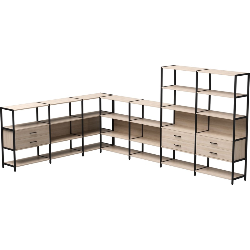 Изображение товара Стеллаж для документов EVO 254ST19W39005 дуб соната/чёрный 2440х3630х1840 мм