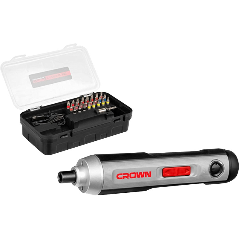 Изображение товара Аккумуляторная отвертка Crown CT22033 IMC с регулятором и комплектом бит