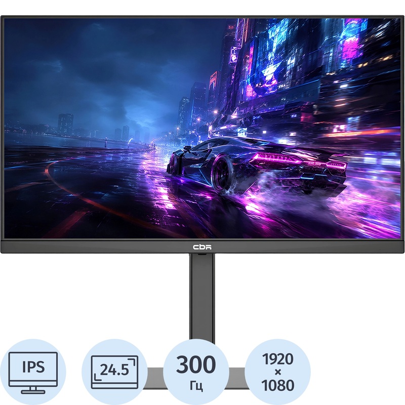 Изображение товара Монитор 24.5" CBR MG2501 чёрный (LCD-MG2501-OPC)