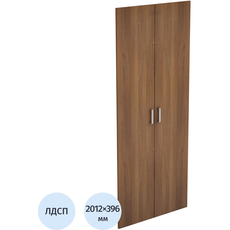 Изображение товара Двери высокие Avance 6ФК.001 ЛДСП шамони тёмный 396х2012 мм (2 штуки в упаковке)