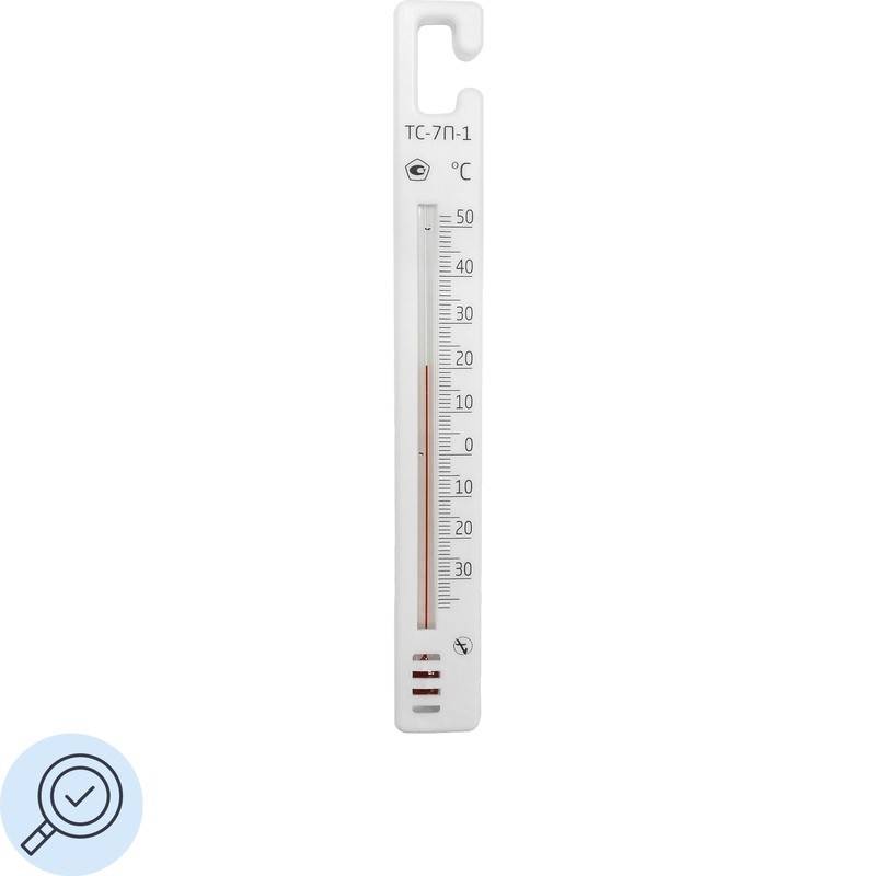 Изображение товара Термометр для холодильника и морозильной камеры ТС-7П-1 безртутный стеклянный с поверкой РФ