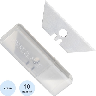 Лезвие сменное TOPFORT стальное 19 мм трапециевидное (10 штук в упаковке) – купить по выгодной цене в интернет-магазине | 1960451