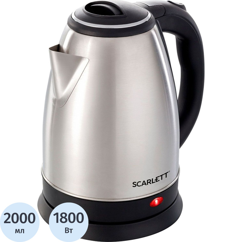 Изображение товара Электрический чайник Scarlett SC-EK21S26 серебристый 2л 1800Вт