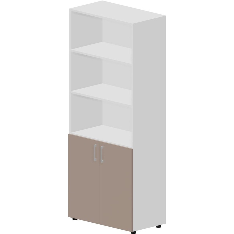 Изображение товара Шкаф для документов Artwood OMHS833BLTR полузакрытый (белый/тортора, 800х440х1950 мм)