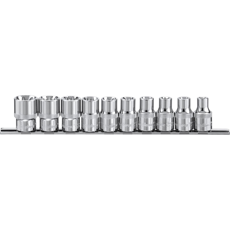 Изображение товара Набор головок торцевых Ombra E8-E24 1/2" 10 предметов (912610)