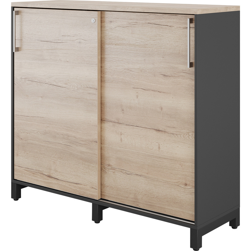 Изображение товара Шкаф-купе для документов Kobor HK 3-120/60/M дуб натуральный 1200х600х1200 мм