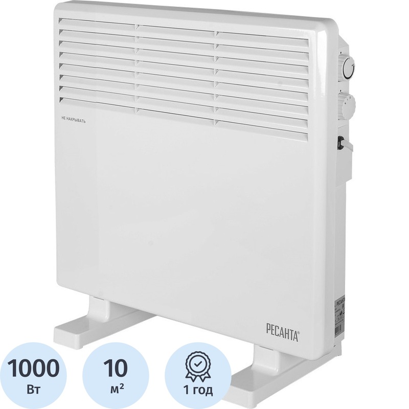 Изображение товара Конвектор Ресанта ОК-1000СН 1000 Вт напольный с терморегулятором белый