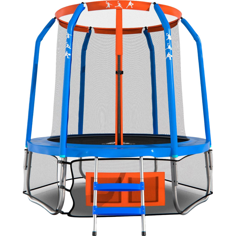 Изображение товара Батут с защитной сеткой DFC Jump Basket 6ft 183 см синий/оранжевый