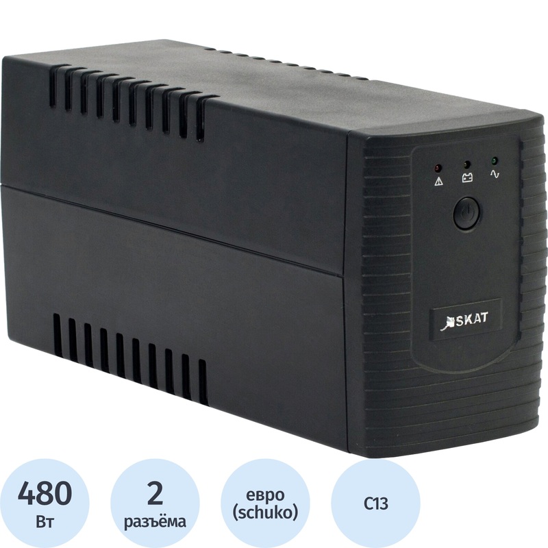 Изображение товара ИБП Бастион 454 SKAT-UPS 800/400 — надежная защита техники